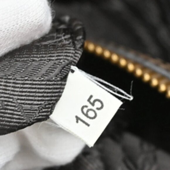 PRADA MILANO Logo 2Way Shoulder Hand Bag Jacquard Leather Brown GHW - Picture 14 of 15